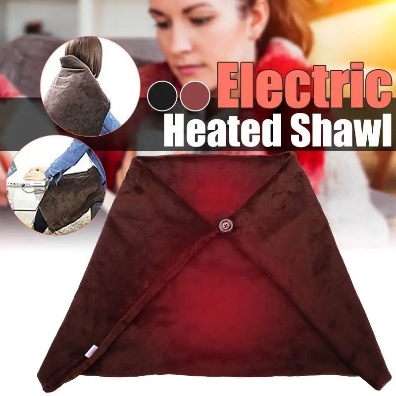 

4W USB Electric Warming Heating Blanket Pad Shoulder Neck Mobile Heating Shawl Soft 5V Ourdoor Soft Heated Shawl for Home/Car