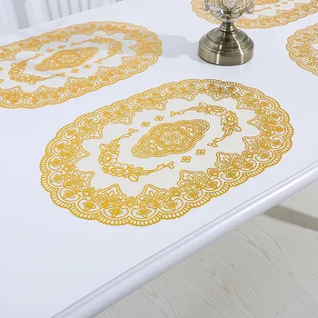 

6pcs PVC Insulation Mat European Food Cushion plate Cutlery cup cushion Coaster Table mat Placemat bowl mats Dining Table mat