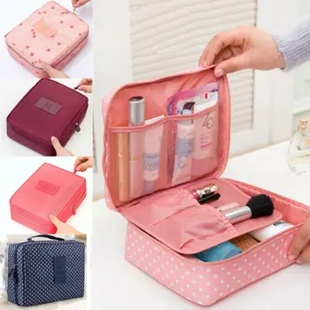 

Portable Women Makeup bag Cosmetic Bag Case Make Up Organizer Toiletry Storage Rushed Zipper Wash Pouch