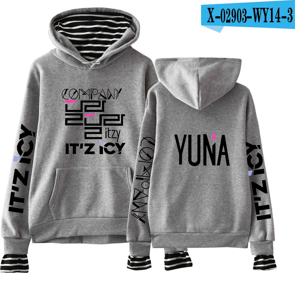 Harajuku Толстовка KPOP ITZY YEJi LiA толстовки Женская одежда пуловер Одежда для девочек женская уличная негабаритная Толстовка - Цвет: 13