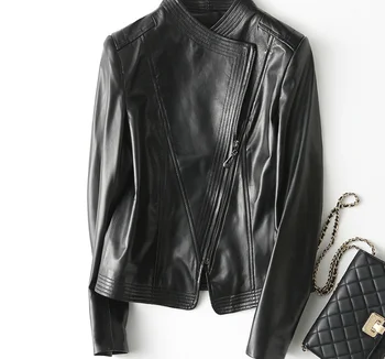 

Genuine Leather Jacket Women Jacket Real Sheepskin Coat Female Spring Autumn Slim Short Outwear Clothes