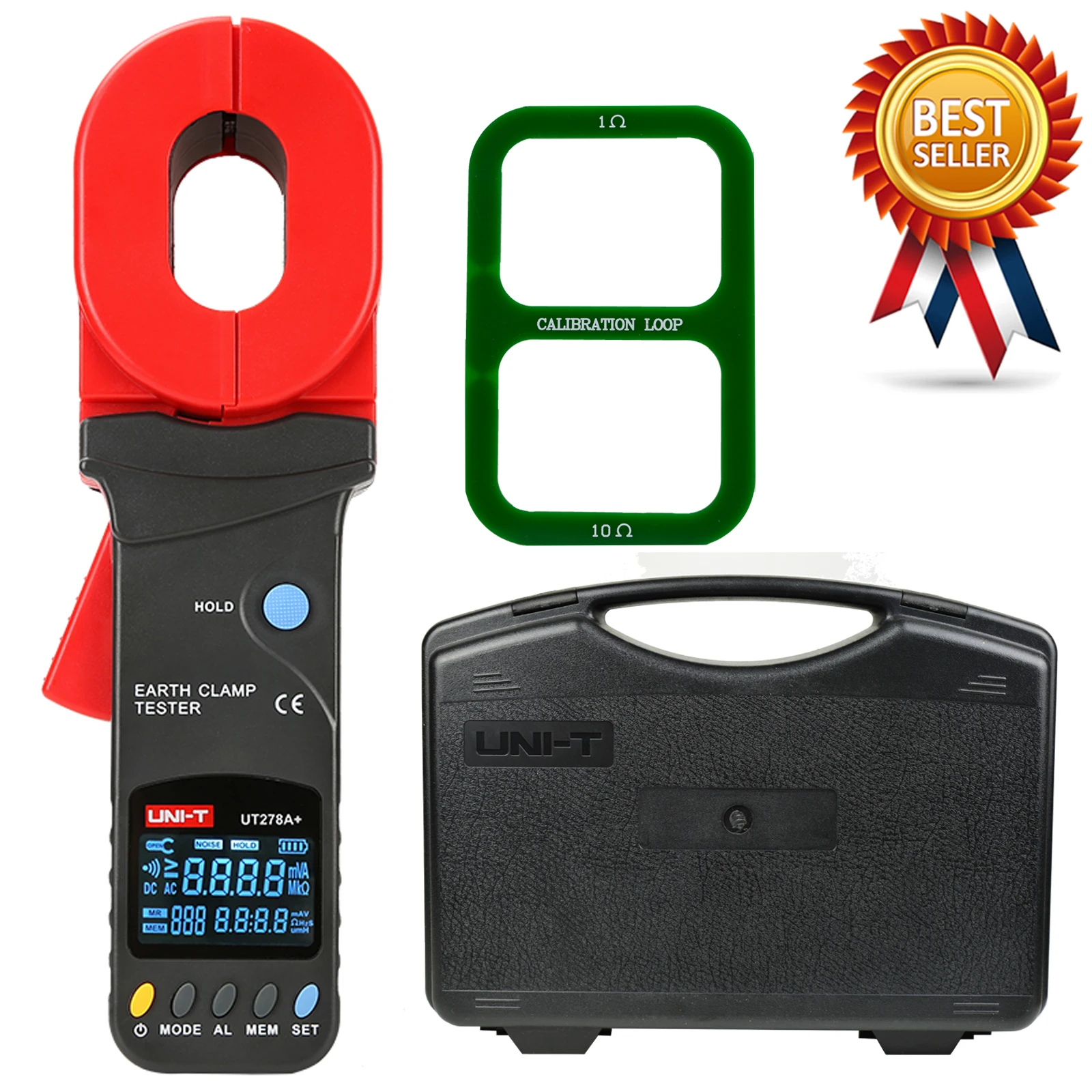 UNI-T UT278A+ Ground Loop Resistance Tester Digital Display Clamp Earth Ground Testers,Jaw Leakage Current Detector.