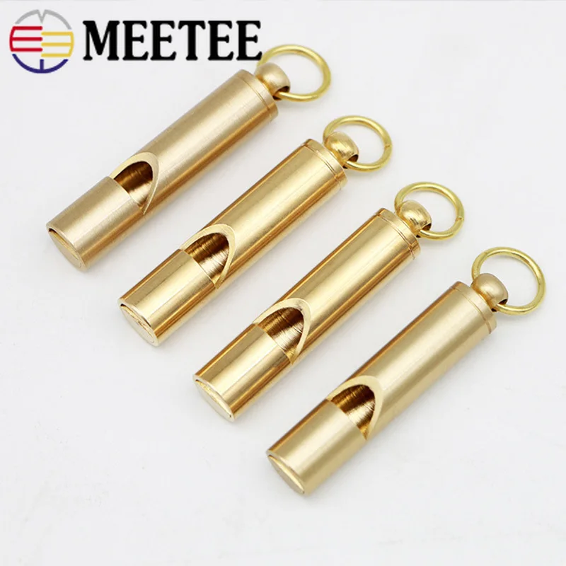 Meetee 2/5 шт. ретро Пряжка свисток из чистой латуни для рефери DIY принадлежности
