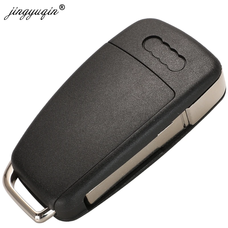 JINGYUQIN 3 BUTTON FLIP REMOTE KEY 8E CHIP 868MHZ FSK MODEL CAR ALARM FOR AUDI A6L Q7 4F0837220R /AD AUTO KEY FOB CONTROL