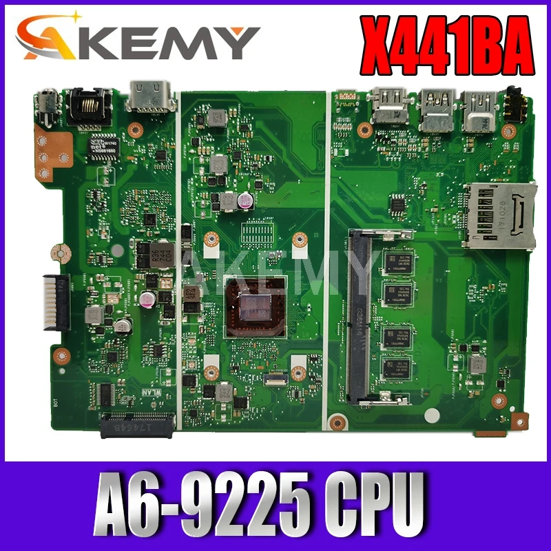 Akemy для ASUS X441BA Laotop материнская плата X441B 90NB0I00 R00031 с A6 9225 CPU 4G RAM|Материнские платы| |