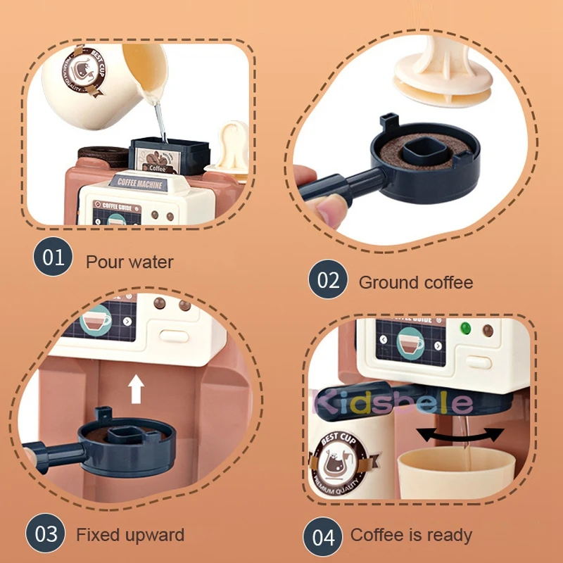 Kids Coffee Machine Toy Set Kitchen Toys Simulation Food Bread Coffee Cake Pretend Play Shopping Cash Register Toys For Children 5 Kids Coffee Machine Toy Set Kitchen Toys Simulation Food Bread Coffee Cake Pretend Play Shopping Cash Register Toys For Children 5