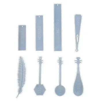 

8 Pack DIY Silicone Bookmark Mold DIY Bookmark Epoxy Resin Casting Mould Making