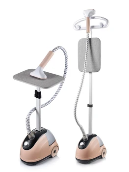 Online Household Electric Ironing Machine Double Pole Garment Steamer Portable Handheld Hanging Clothes Ironing Tool With Steam Brush