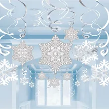 Поставка Снежинка спираль висячие украшения Рождественский Спиральный Браслет Шарм Снежинка латте мастерски сделанная лента спираль из фольги