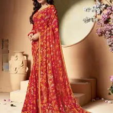 Индийские сари женские красивые цветочные этнические повседневные сари