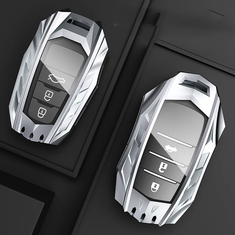 Новый металлический + кожаный чехол для автомобильного ключа Toyota CHR C-HR Prado Prius Camry