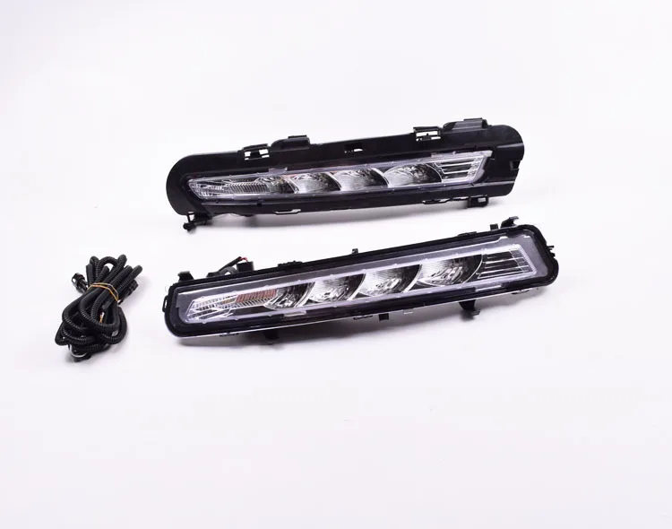 Автомобильный мигающий 1 пара для Ford Mondeo Fusion 2011 2012 2013 светодиодный DRL дневные ходовые огни Светодиодный дневной светильник противотуманный светильник с желтым
