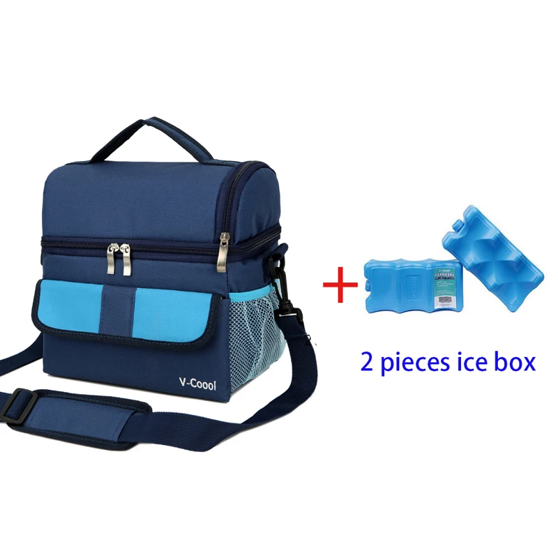 blue and ice box V-Coool 2-Слои детская утепленная бутылка сумки Теплые термо-держатель для кормления Еда хранения мессенджеры молока Термальность сумка DBE - Цвет: blue and ice box