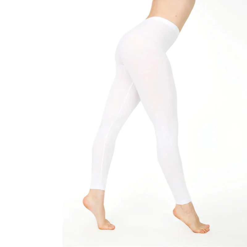 Women Cotton White Black Solid Color Skinny Stretchy Pants Casual Leggings grey leggings