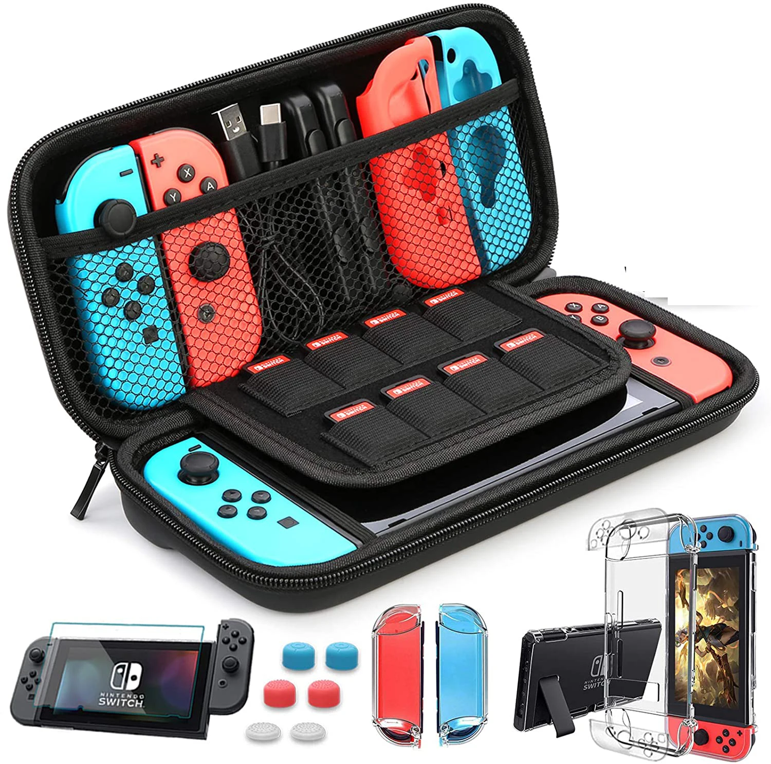 Чехол для Nintendo Switch защитный чехол подставка защита экрана 9H | Электроника