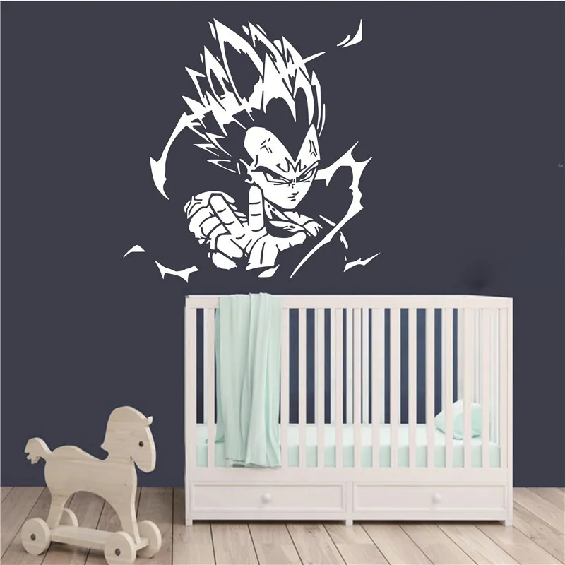 Детская одежда с принтами персонажей из мультфильмов стены Стикеры Вегета аниме