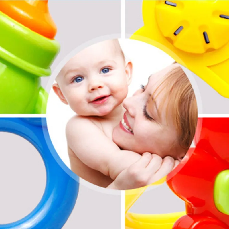4 комплект одежды из двух предметов для малышей детская бутылка c животными рук Jingle пожимая колокол дрожание рук кольца-погремушки Toysborn игрушки прорезыватели