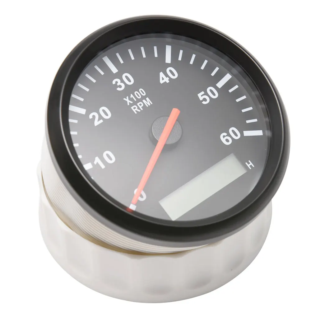 12V 24V Car tachometer Digital Tacho meter 6000 RPM Marine Car RPM Meters With Hourmeter 85MM Gauges With M16 M18 Sensor