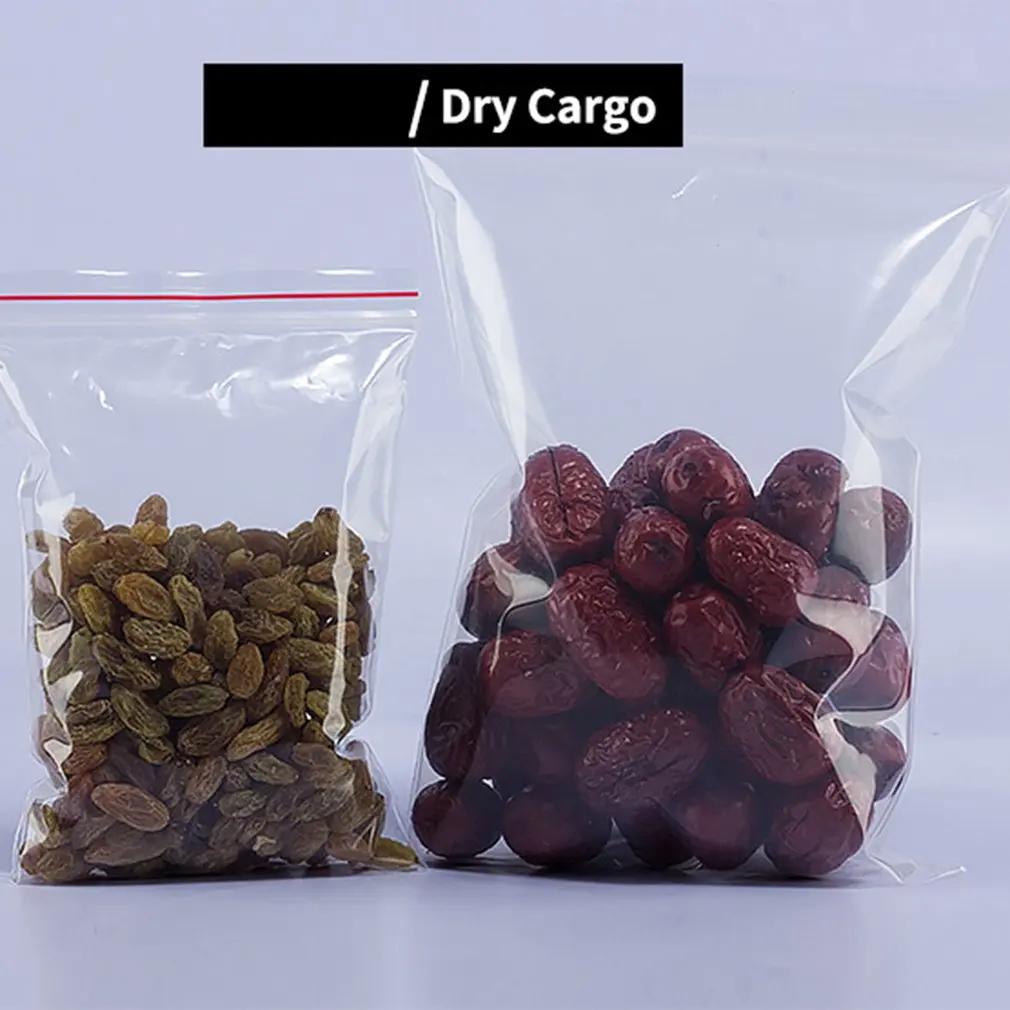 100 шт./компл. прочный Применение прозрачный ювелирные изделия мешки Ziplock молния и застежка-молния Lock закрывающимися Пластик поли прозрачные Кондитерские мешки сумка для хранения