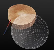 Règle de centrage rotative, tour, outils pour le travail du bois, bol de voiture, règle de mesure en bois rond, boussole centrale, dessiner une règle circulaire
