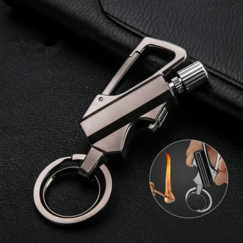 

Dropship Suppliers Keychain Lighter Zinc Alloy Torch Lighters Survival Flint Smoking Accessories Gadgets For Men Keychain