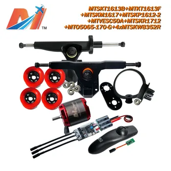 

Maytech (11pcs) motor pulley belt and 5065 170 electric skate motor and SuperEsc based on vesc with remote and truck with mount