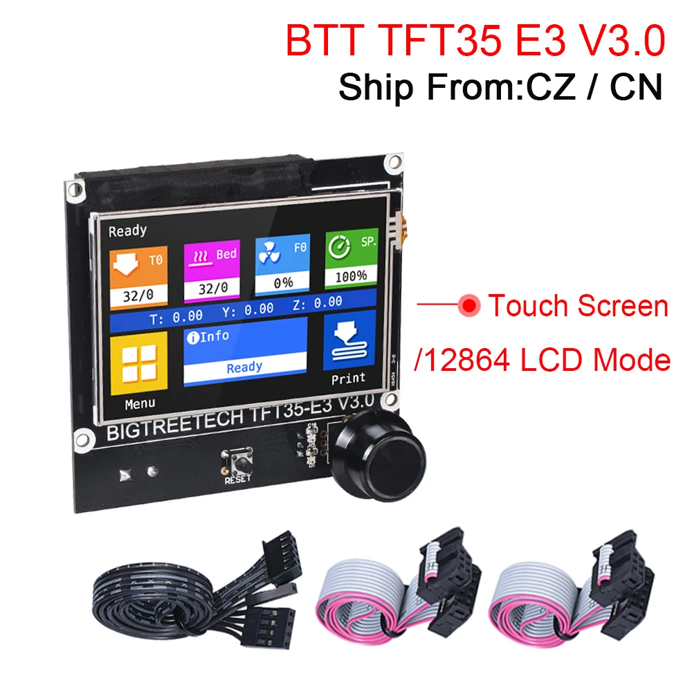 Bigtreetech tft35 e3 v3 0 touch screen 12864 lcd display for skr mini