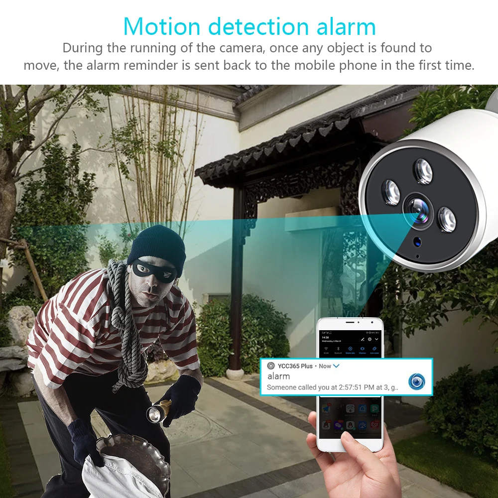 Smart IP Camera HD 3.0MP Outdoor IP66 Waterproof Wifi Bullet Camera P2P Wireless Surveillance Security CCTV Camera Night Vision