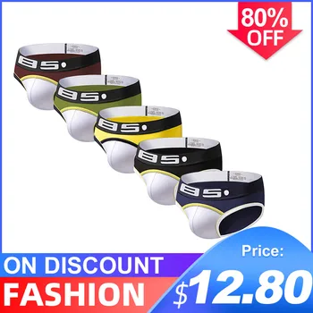 

5Pcs/lot Cotton LOGO Quick Dry Sexy Undenwear Men Jockstrap Briefs Men's UnderwearBikini Gay Men Underwear Male Jock Strap Top