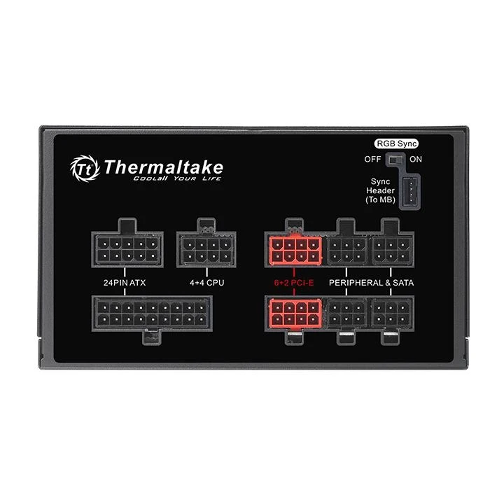 Блок питания Thermaltake ATX 650W Toughpower Grand RGB Sync 80+ gold(24+4+4pin) APFC 140mm fan colo
