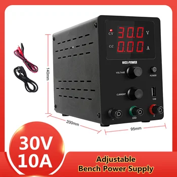 

Newest Mini DC Adjustable Lab Power Supply 30V 10A Switching Laboratory Bench Source Digital Voltage Regulator Stabilizer 60v 5a
