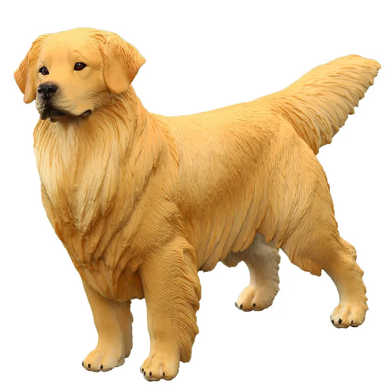 

Simulation Animal Resin Pet Dog Golden Retriever Sculpture Craft Home Living Room TV Cabinet Decor M2952