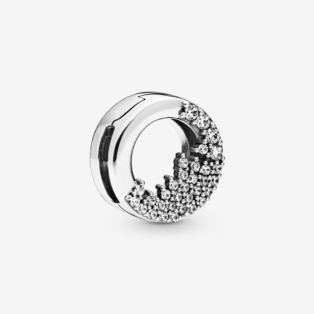Sterling Silver Charms Beads Original Reflections Clip Heart Clover Crown Charm Fit Pandora Bracelets Diy Jewelry For Women