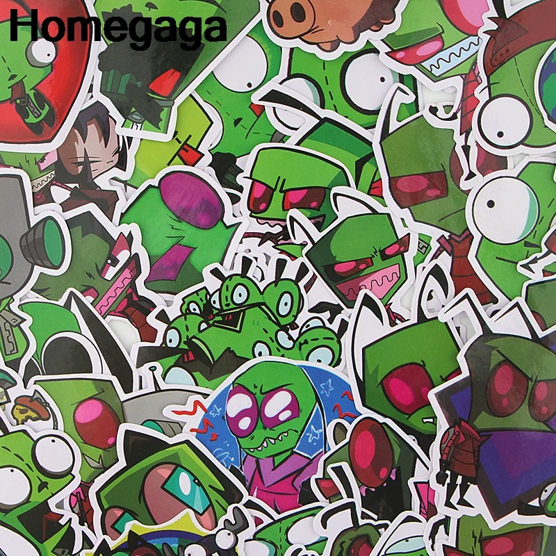 Homegaga 38 шт. Мультяшные инопланетяне наклейки креативные значки ПВХ декоративные