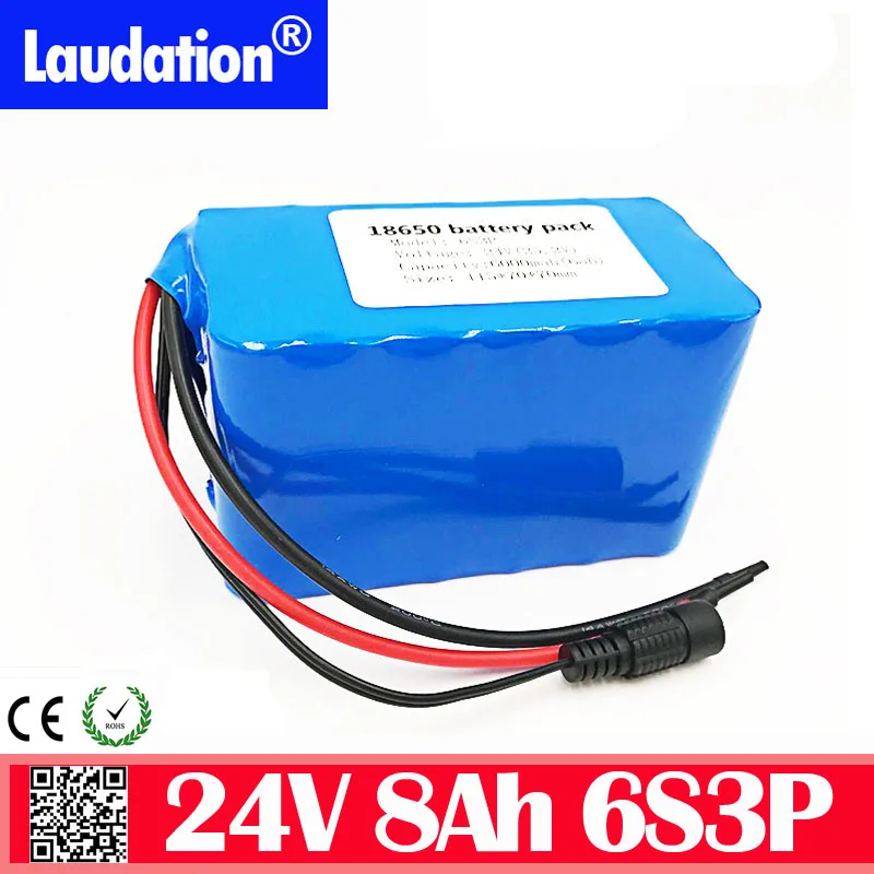 24v батарея с bms 25,2 V 8Ah/8000mah 18650 Аккумулятор для gps-навигатора/камеры/электрического велосипеда/светодиодный/светильник laudatio