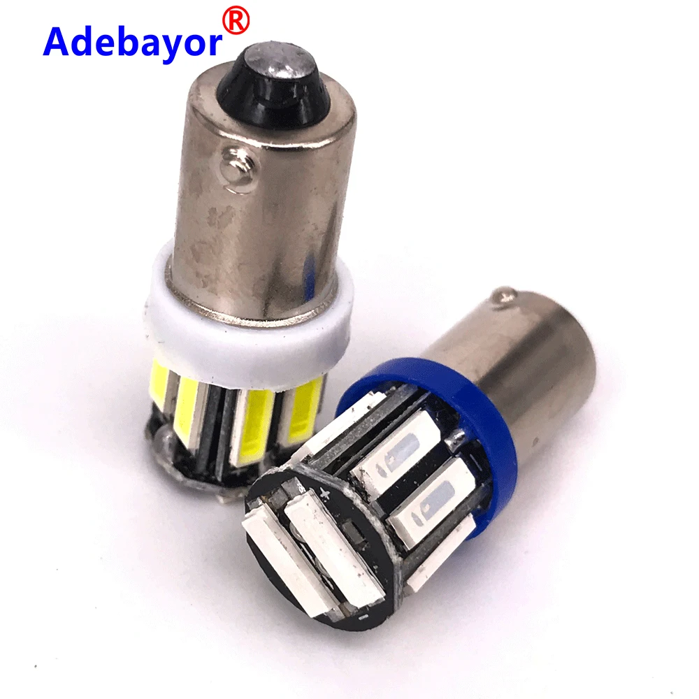 100 шт. BA9S Led 12 В DC T4W T11 7014 10 SMD светильник заднего хода 7020 Автомобильные светодиодные