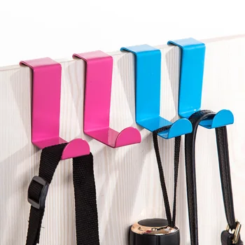 

Multifunction Home Organizer Door Balcony Hooks 2Pcs Portable Hats Clothes Pothook Z-type Stainless Steel Towel Hanger