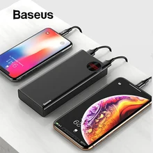 Baseus 20000 мАч быстрая зарядка банк питания PD3.0 QC3.0 внешняя батарея usb type-C банк питания для iPhone XS samsung S10 S9 Macbook