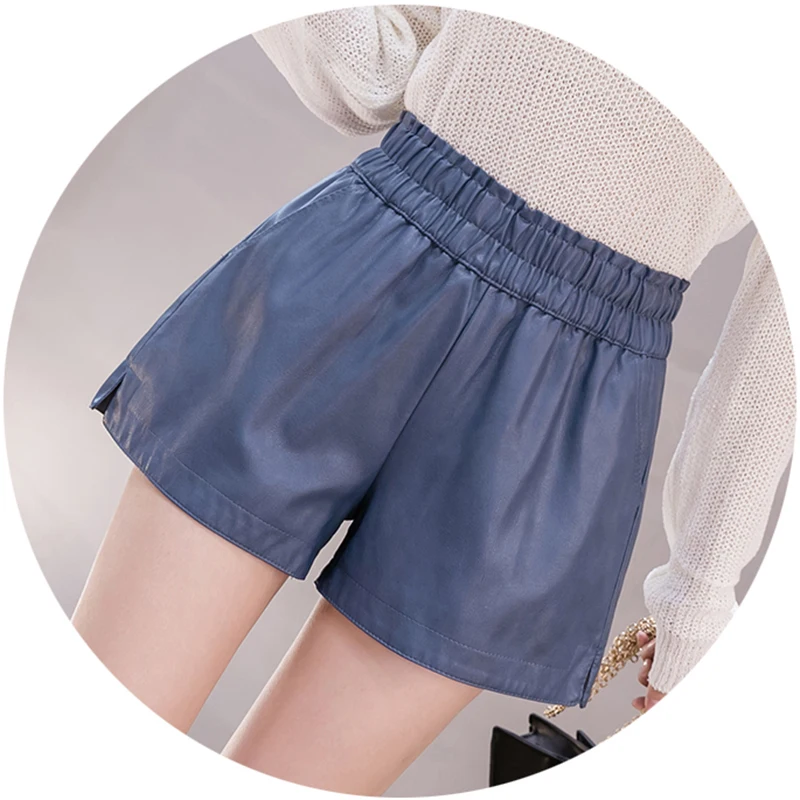 High Waist Wide-Leg Shorts-3