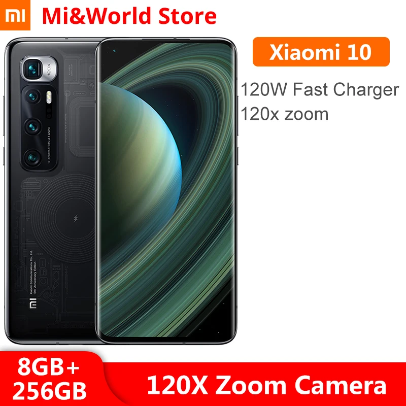 Новейший Смартфон Xiaomi Mi 10 Ultra 8 ГБ ОЗУ 256 Гб ПЗУ Восьмиядерный процессор Snapdragon 865 48