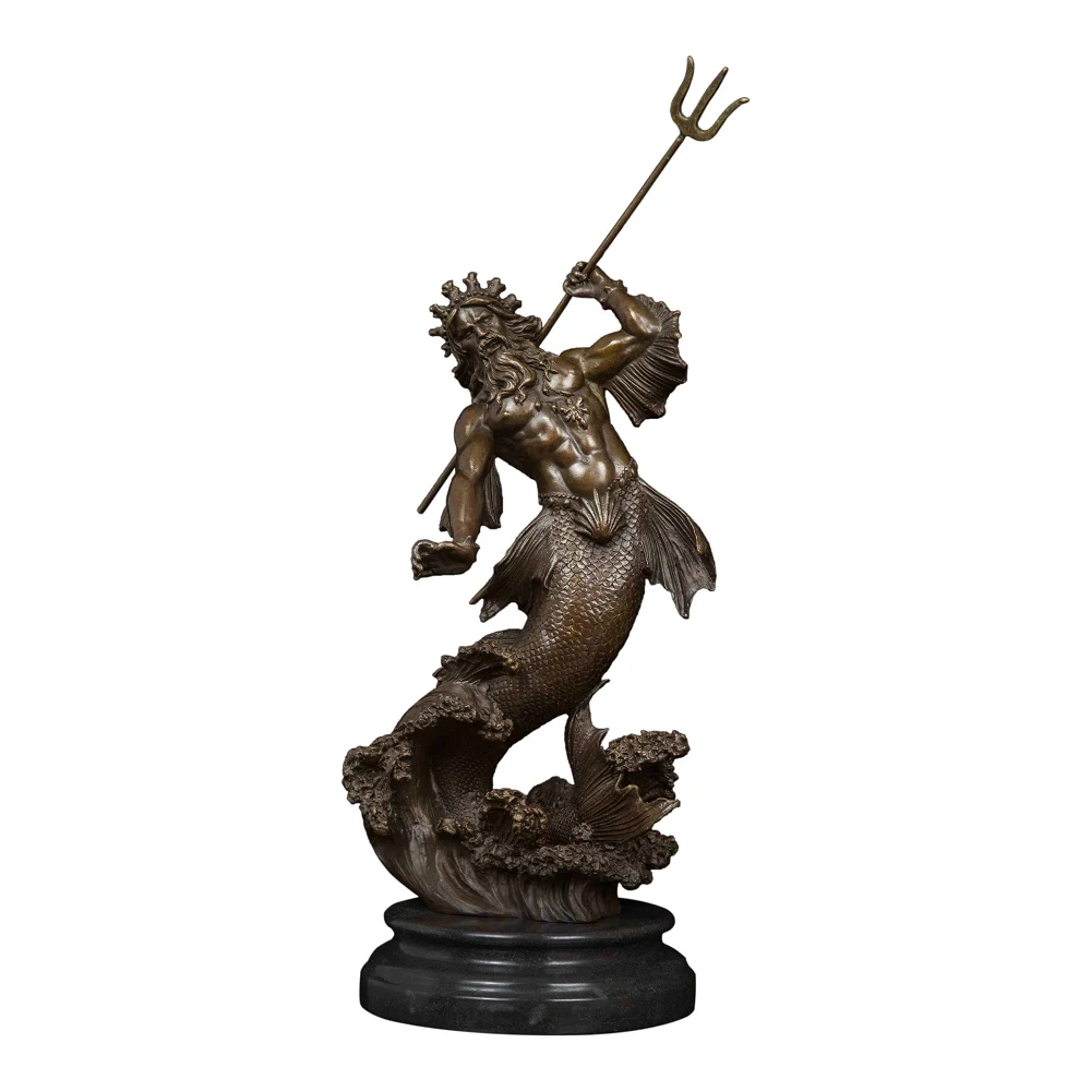 Poseidon Greek God of The Sea Bust Statue Collectible Figurine Greek Mythology Decor Gifts  
