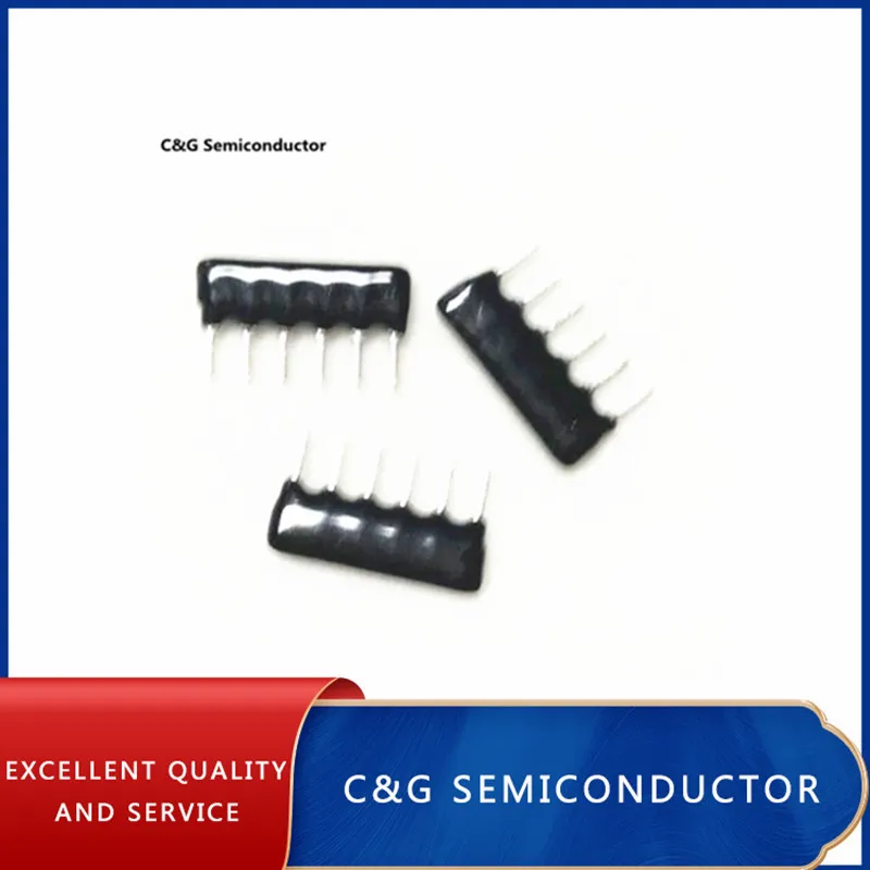 50 PCS A07-103G SIP-7 A07-103 10K ohm 6 Commoned Resistor Network Array 7 Pin 