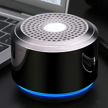 

Outdoor Office Stereo Subwoofer Party Travel Wireless Bluetooth Speaker Music Player Mini Portable Loudspeaker Desktop LED Light