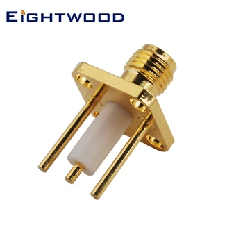 

Eightwood SMA Jack Female RF Coaxial Connector Adapter Straight 4 Hole Flange Solder for Antenna Telecom Base station