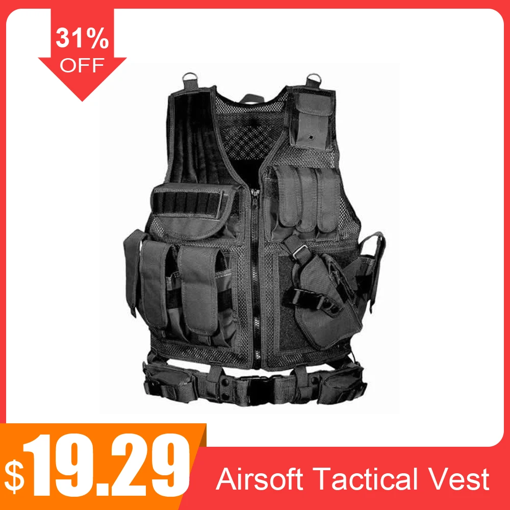 Airsoft Vest Tactical Plate Carrier Swat Fishing Hunting Military Army Armor Police CS Outdoor Clothing Durable | Спорт и