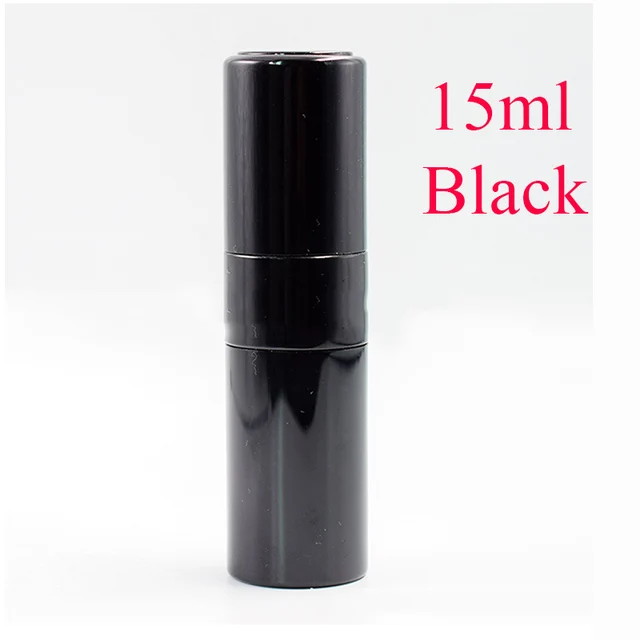 5-20ML metal aluminum Portable Refillable Perfume Bottle Cosmetic Container Empty Spray Atomizer Travel Sub-Bottle liner glass 15ML Black  spray