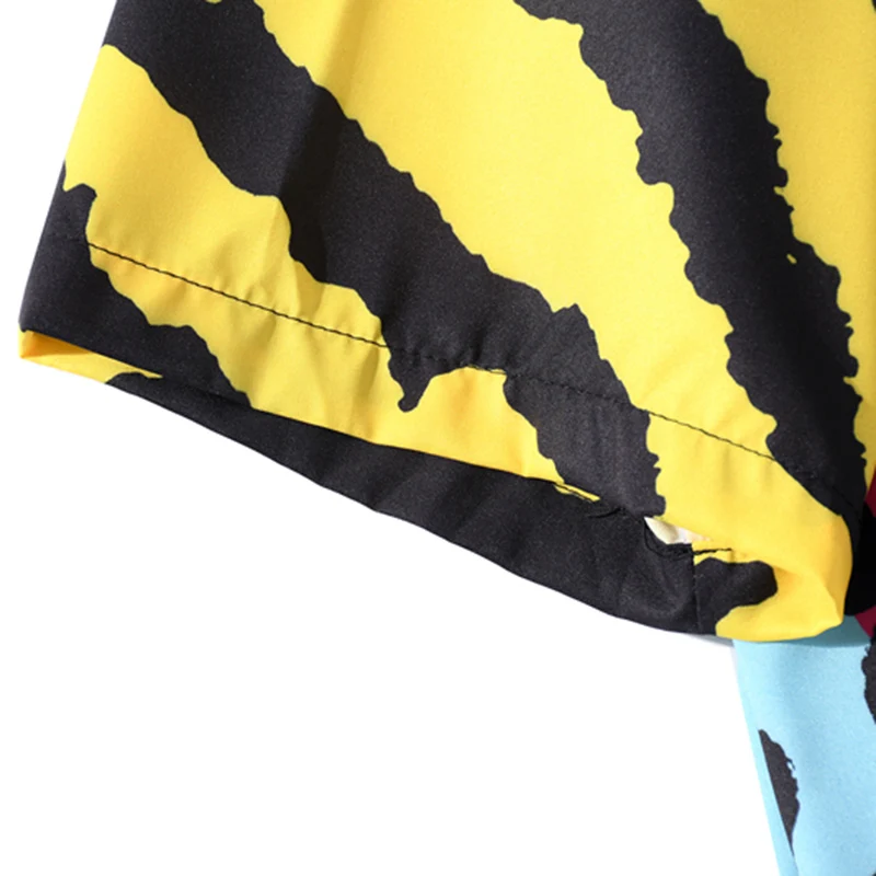 Рубашка мужская с коротким рукавом в стиле хип хоп|Повседневные рубашки| |