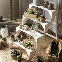 Массивная деревянная лестница цветок многослойный цветок-стенд Украшение Стенд балкон сад многофункциональная гостиная