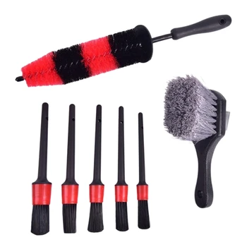 

7Pcs Wheel Tire Brush Car Detailing Kit Soft Wheel Brush Car Wash Kit Automobile Tire Brush Car Washing Cleaning Accessories