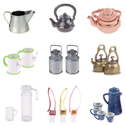 Accessoires pour maison de poupée, bouilloire, pichet à jus, Mini tasse à eau, bouilloire à café, ustensiles de cuisine, jouet de cuisine 